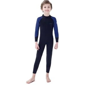 Kids Dark Lightening 3/2mm Blue and Black Wetsuit, Sz Small